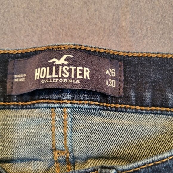 Hollister Super Skinny Stretch SZ 26 Denim Jeans Dark Wash - Picture 5 of 9